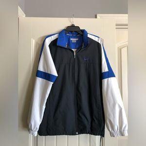 Nike Vintage Men’s Blue and Black Colorblock 90’s Jacket Windbreaker Size M